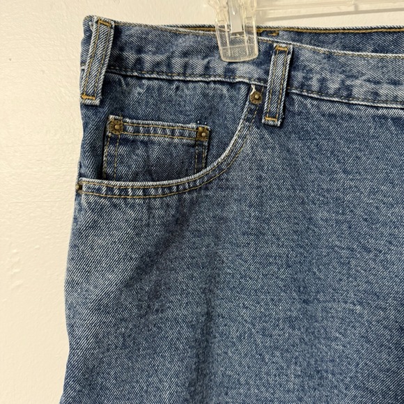 FULL BLUE Men's Flannel-Lined Jeans Med Wash Straight Leg 100% Cotton 42 x 30 - Picture 3 of 13